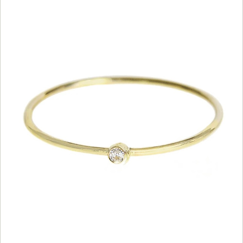 Jennifer Meyer 18k Gold Thin Diamond Ring